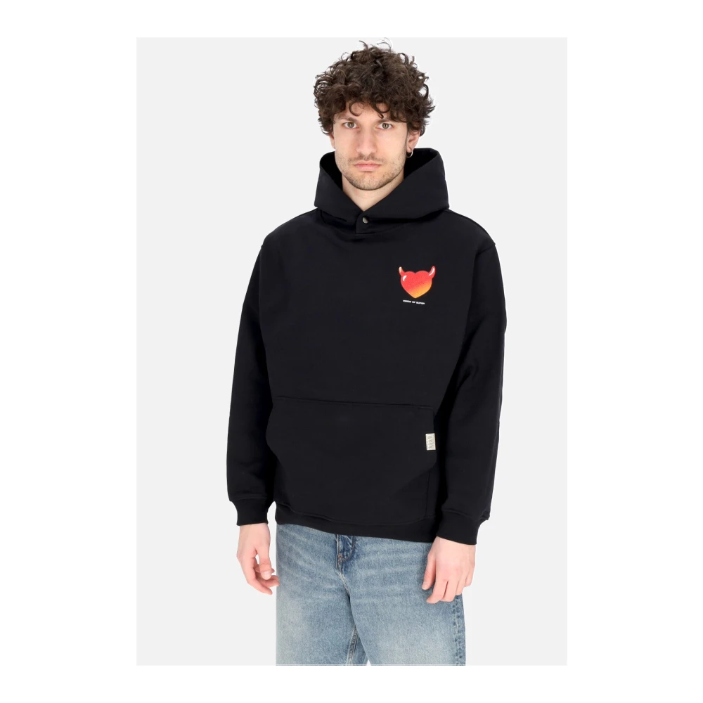 Vision OF Super Puffy Love Print Lichtgewicht Hoodie Black Heren
