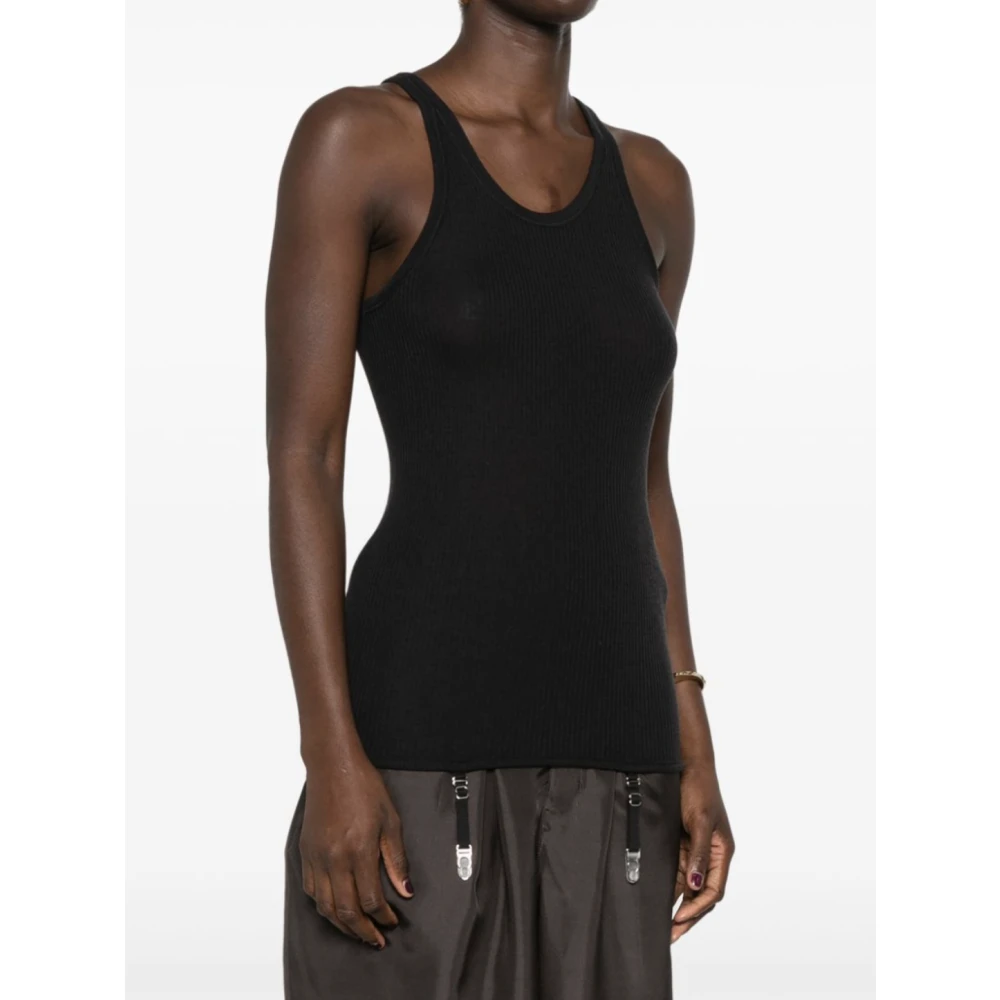 Lemaire Naadloze Tanktop met Bretels Black Dames