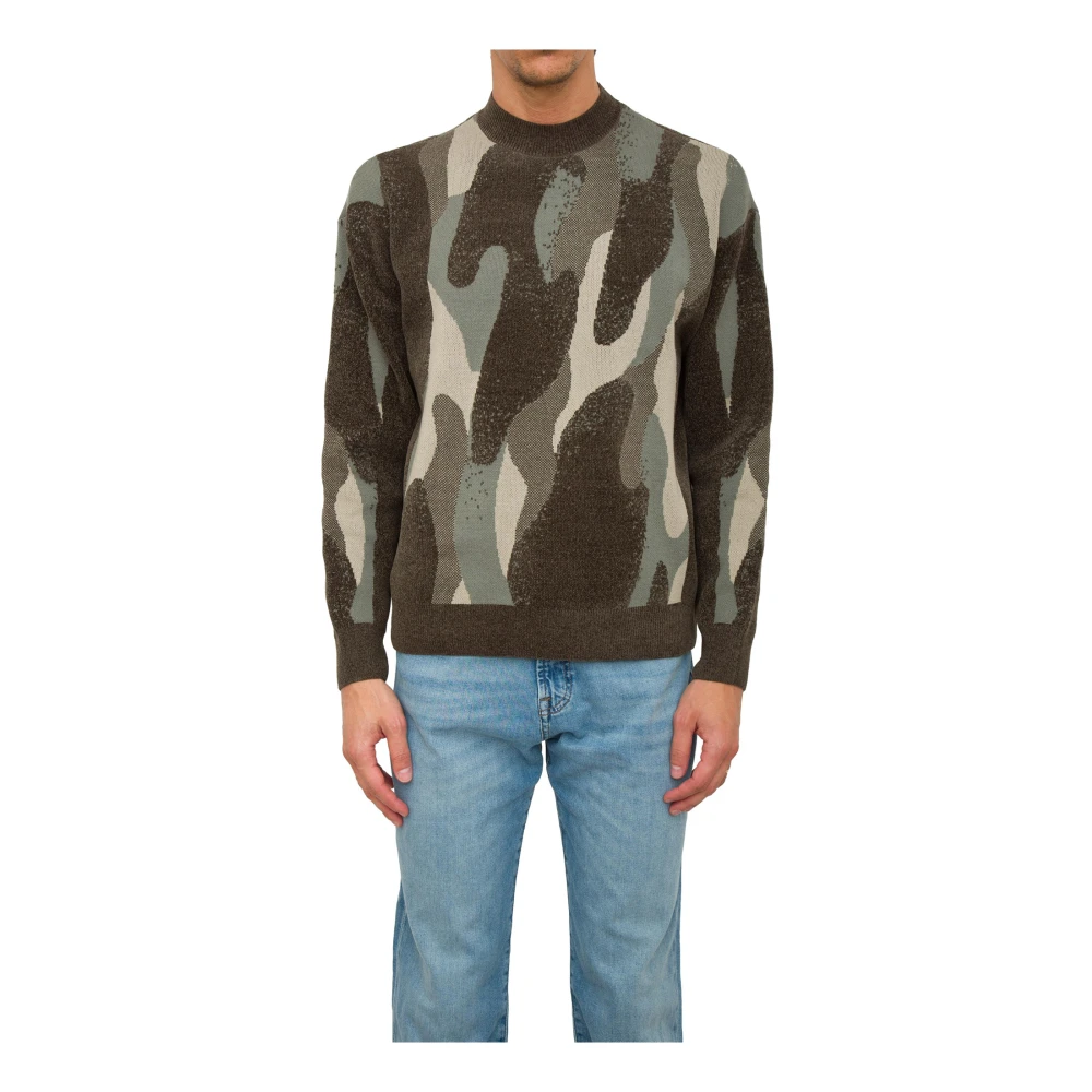 Armani Exchange Groene Pullover Trui Multicolor Heren
