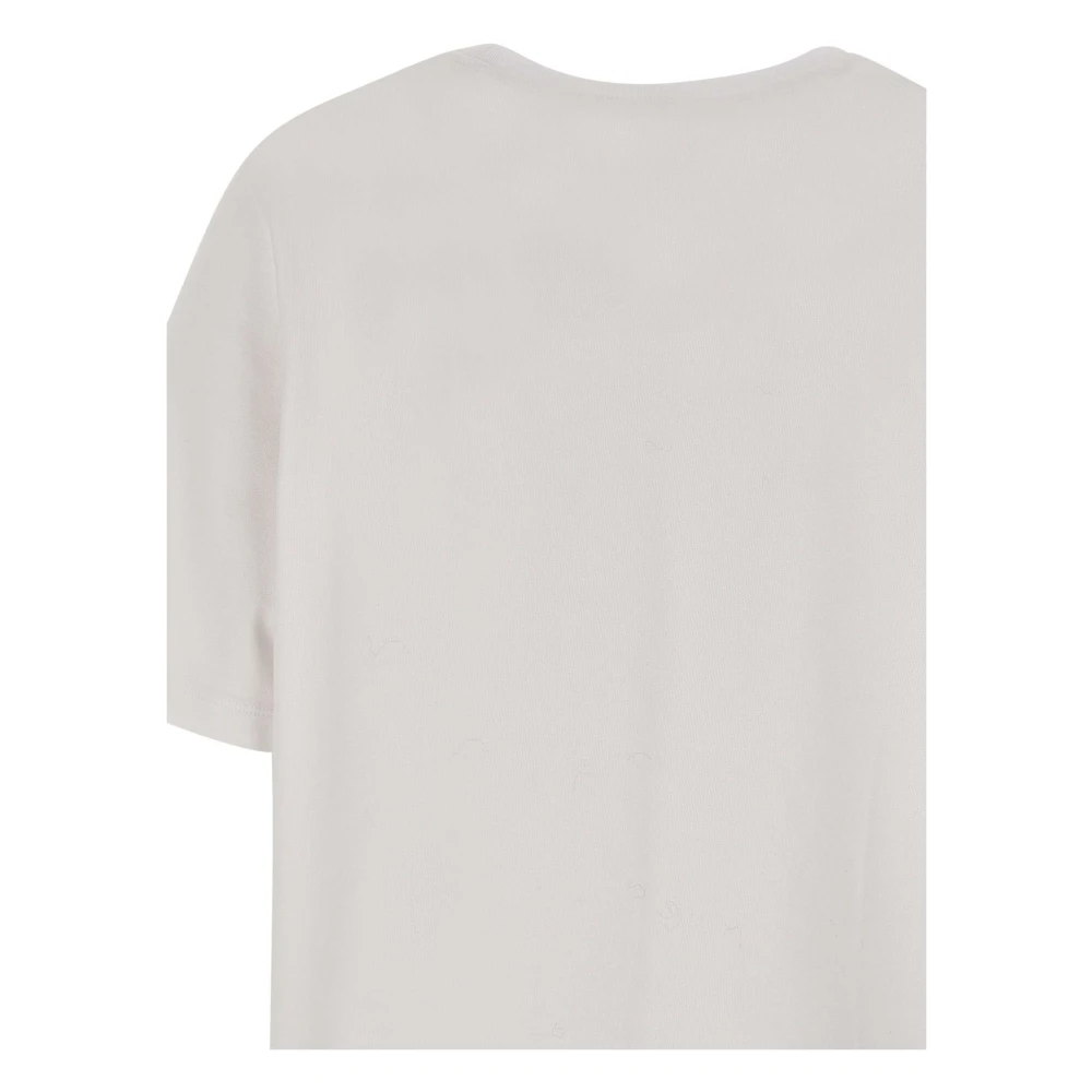Maison Kitsuné Witte Katoenen T-shirt met Fox Logo White Dames