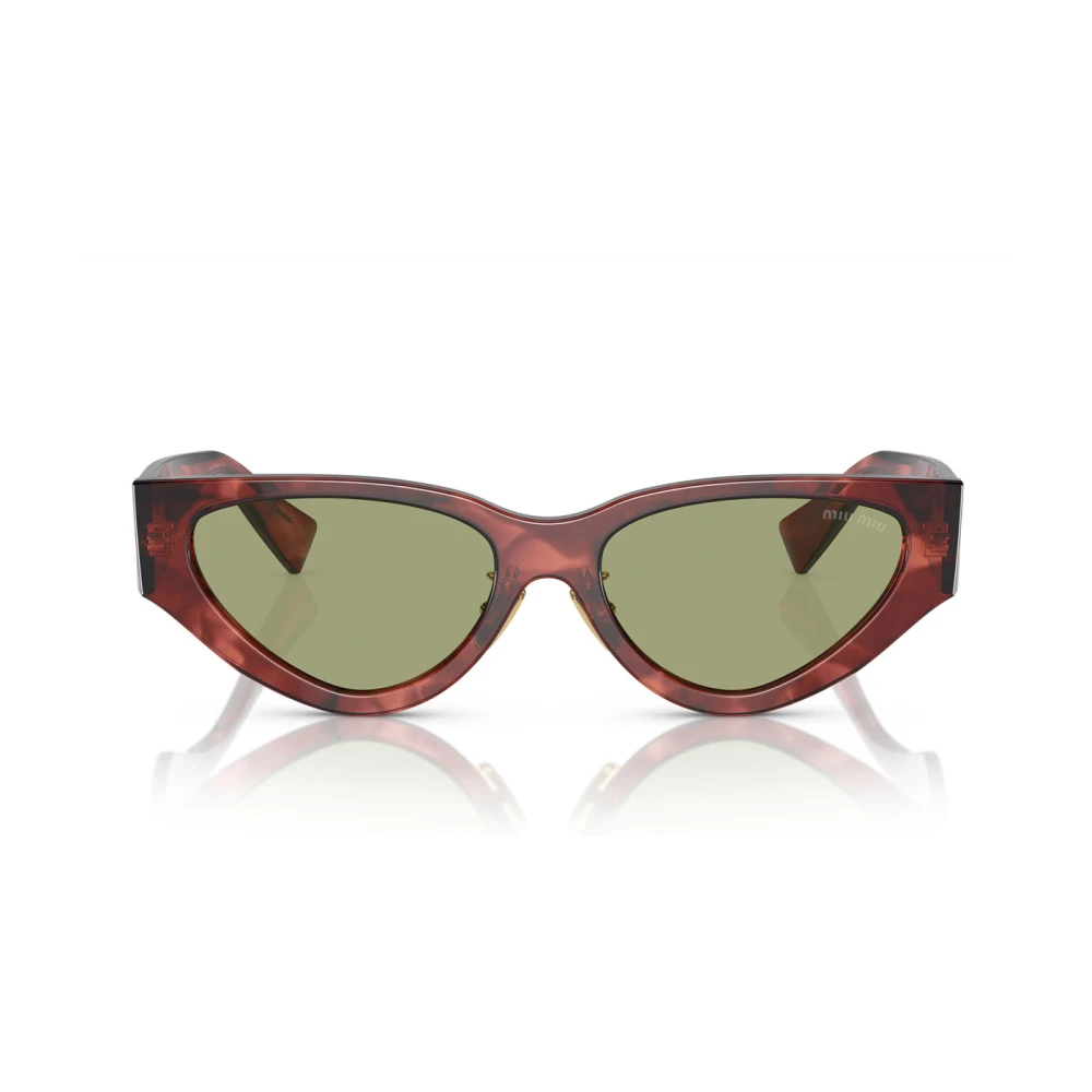 Trendy Cat-Eye Solbriller med Grønne Speilglass