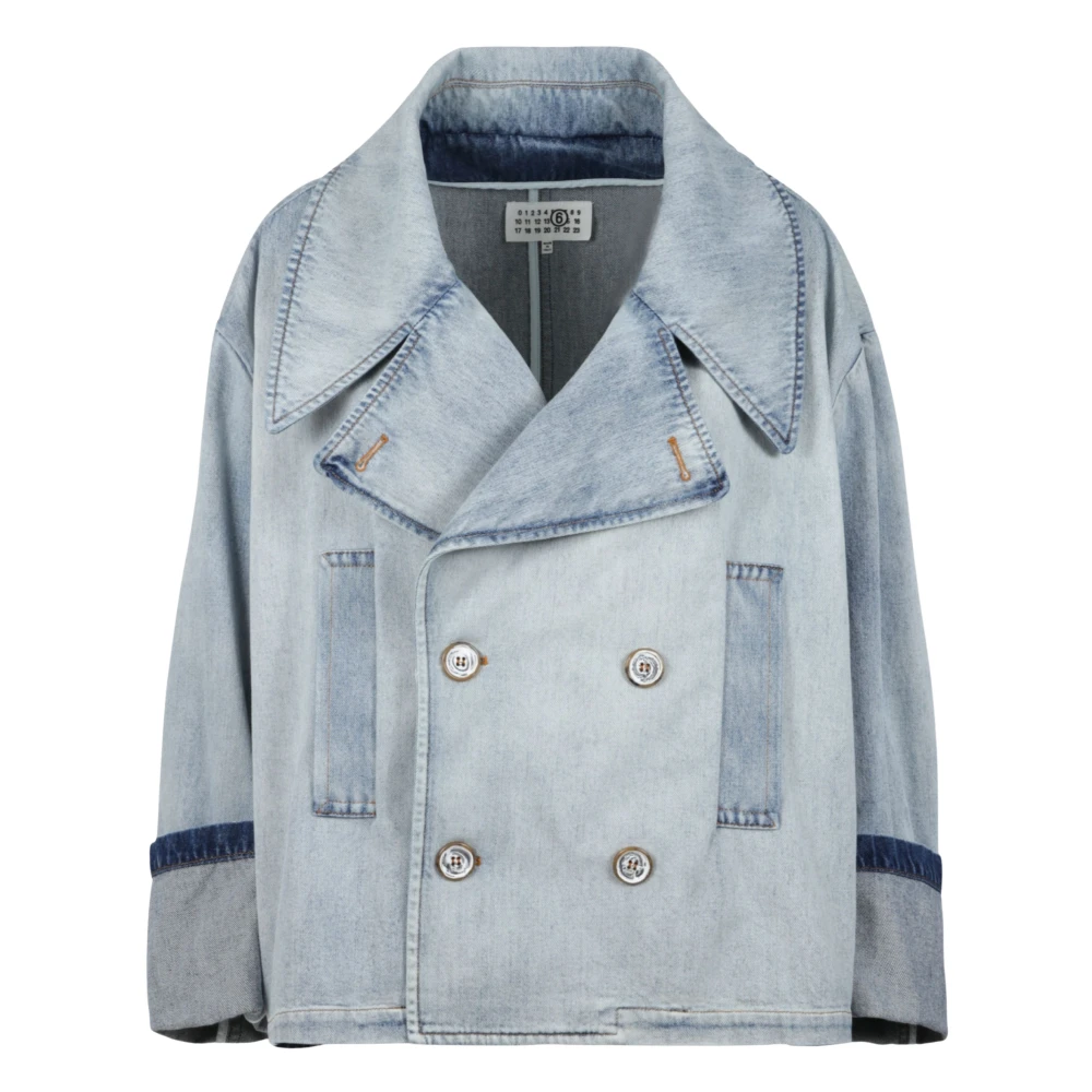 Mm6 Maison Margiela Donna Blu Giacche, M, New,