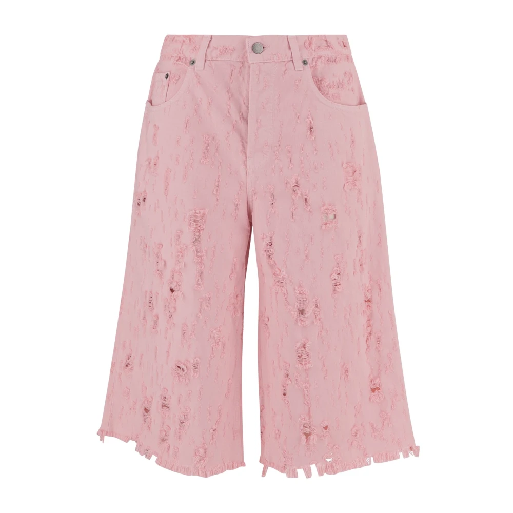 Haikure Rosa Bonnie Bull Destroy Shorts Jeans I Bomull