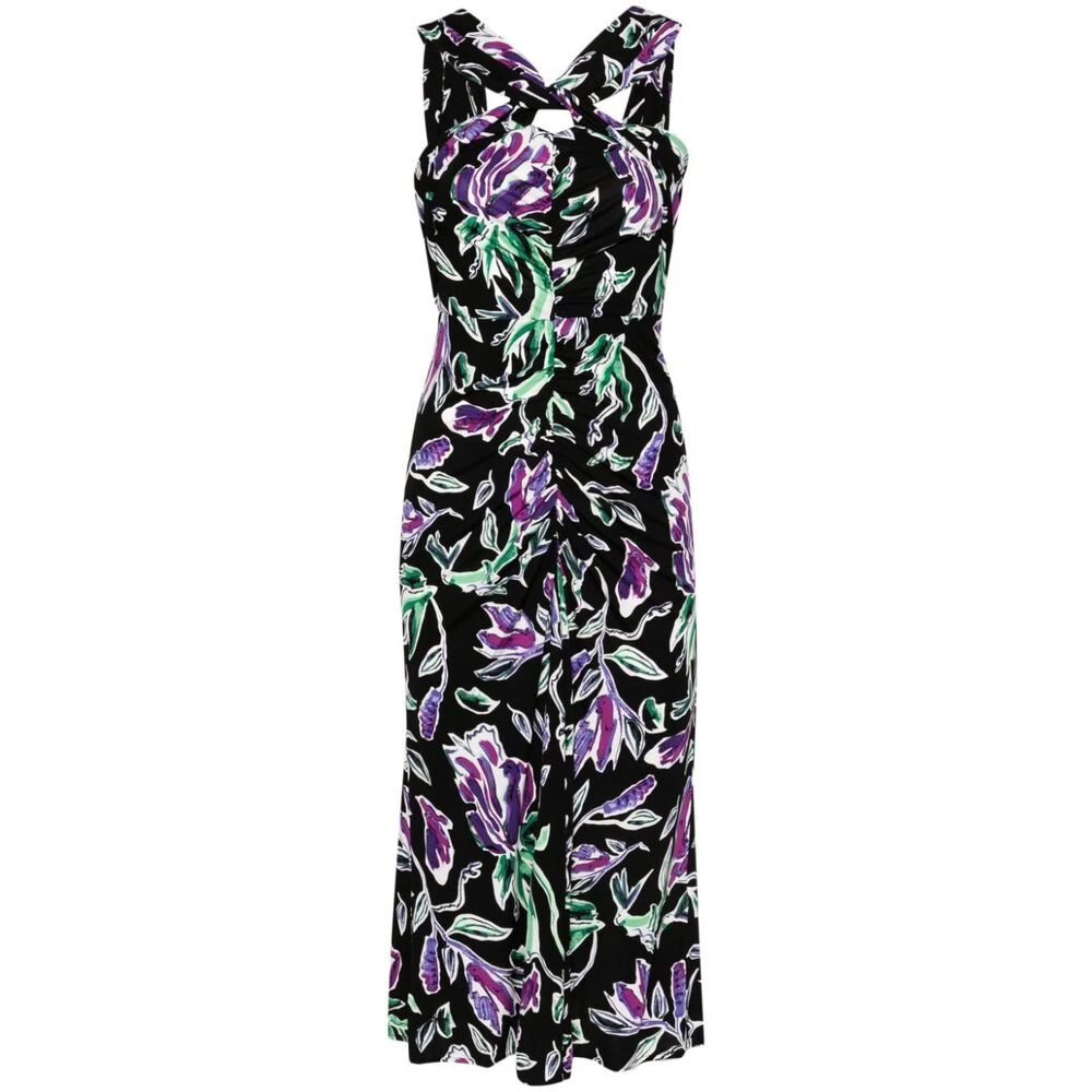 Diane Von Furstenberg Bloemenprint Halternek Jurk Multicolor Dames