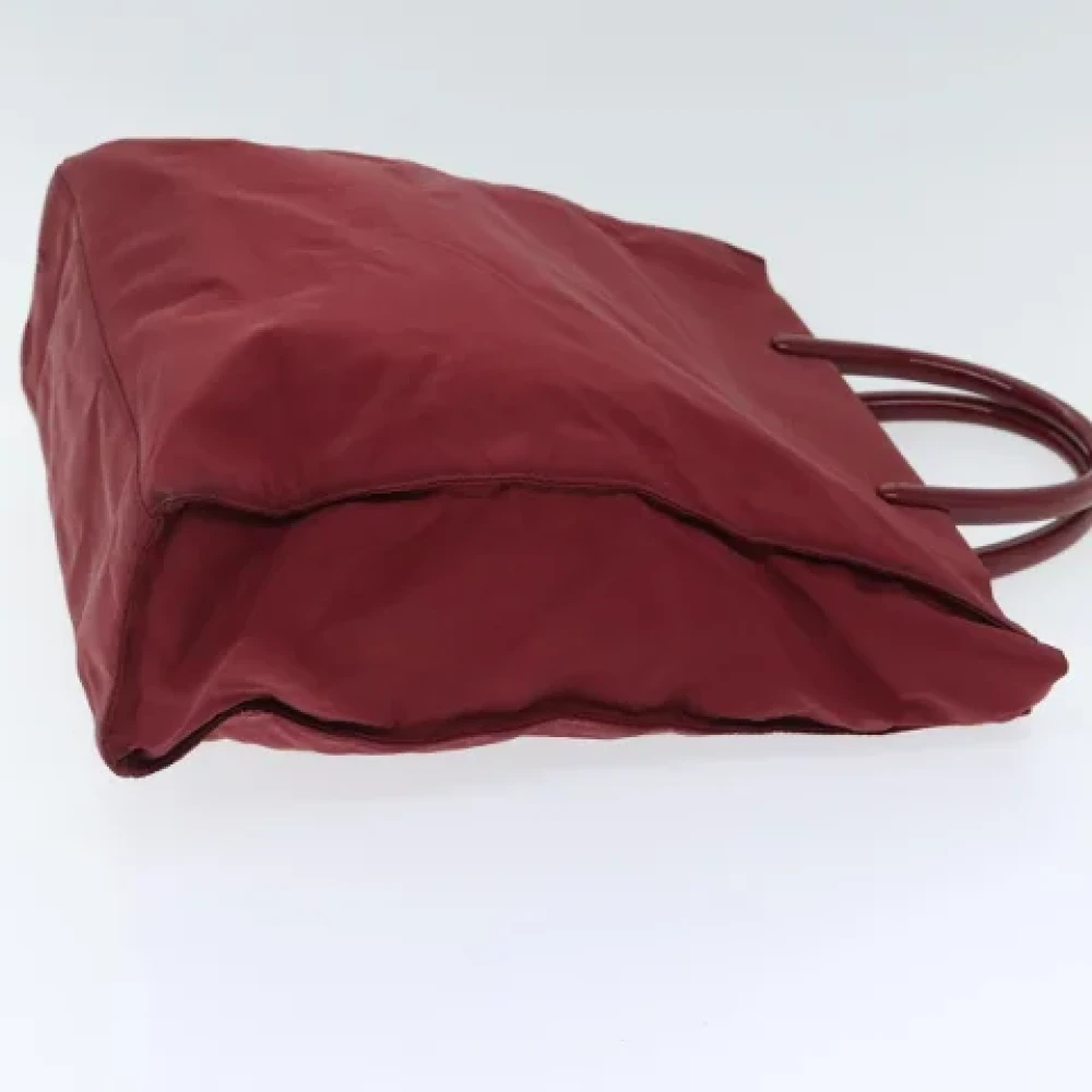 Prada Vintage Pre-owned Nylon handbags Red Dames