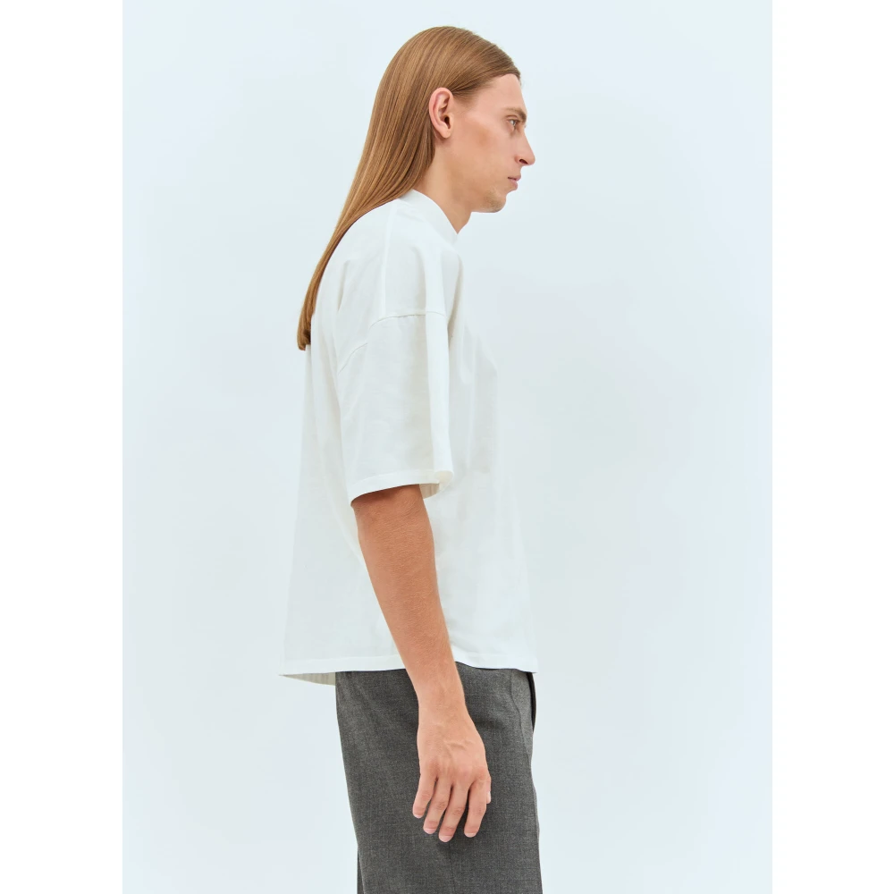 The Row Panel Katoenen Jersey T-shirt White Heren