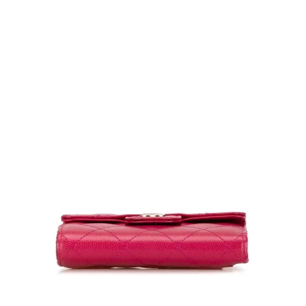Chanel Vintage Pre-owned Leather wallets Pink Dames