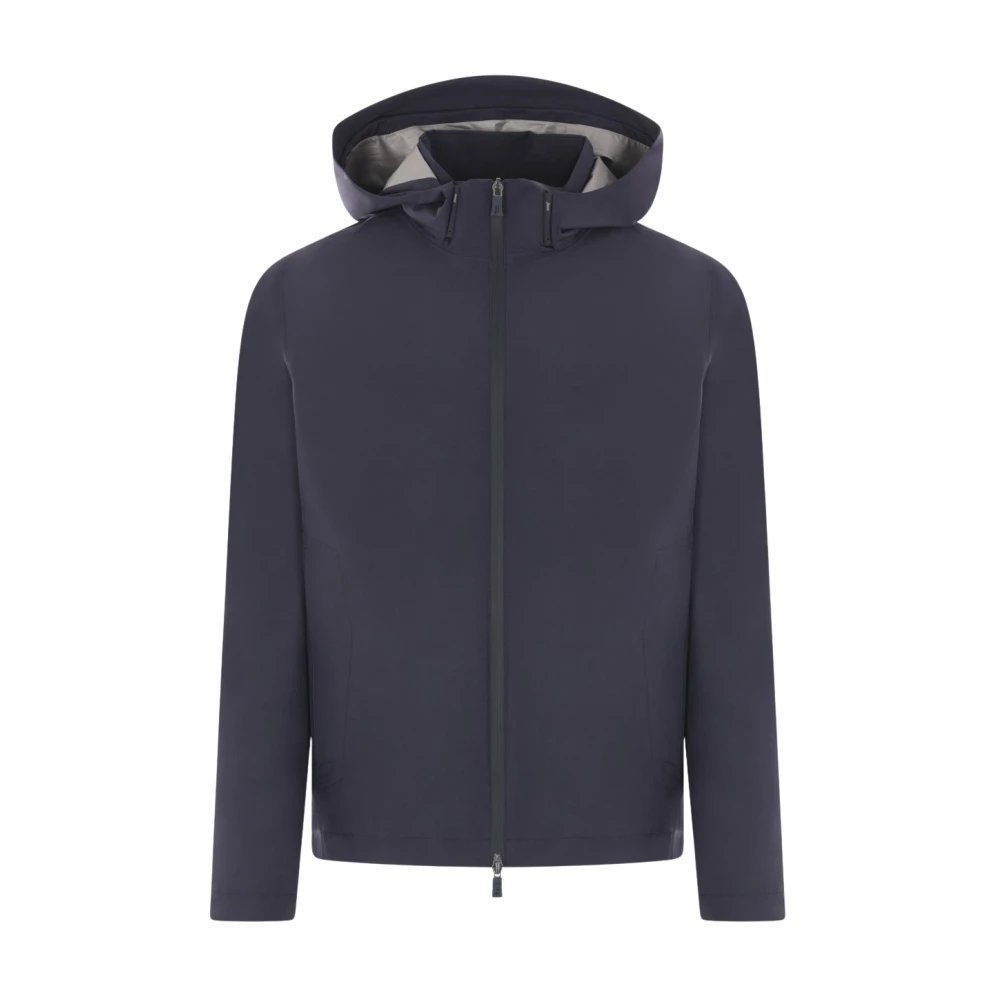 Herno Blauwe Windbreaker Jas met Gore-Tex Blue Heren