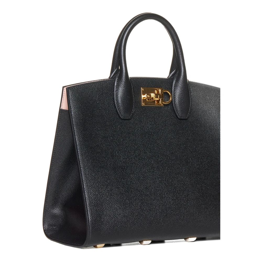 Salvatore Ferragamo Studio Box Tassen Collectie Black Dames