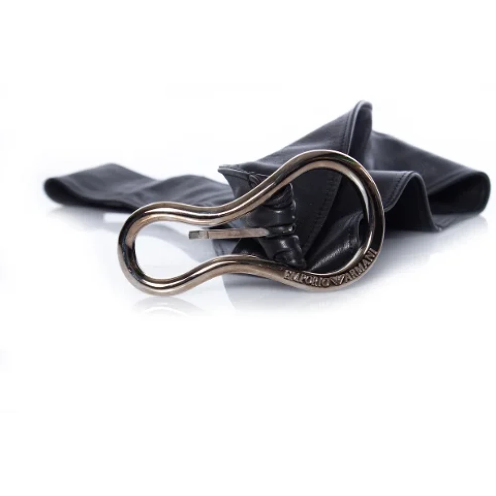 Armani Pre-owned Leather belts Black Dames