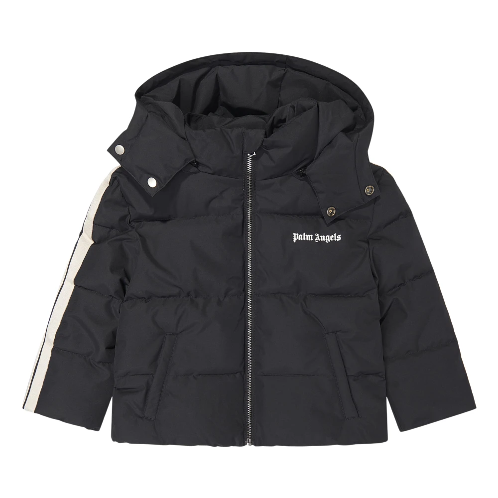 Palm Angels , Winter Jackets, Unisex, Black, 10 Y, Classic Logo Puffer Jacket