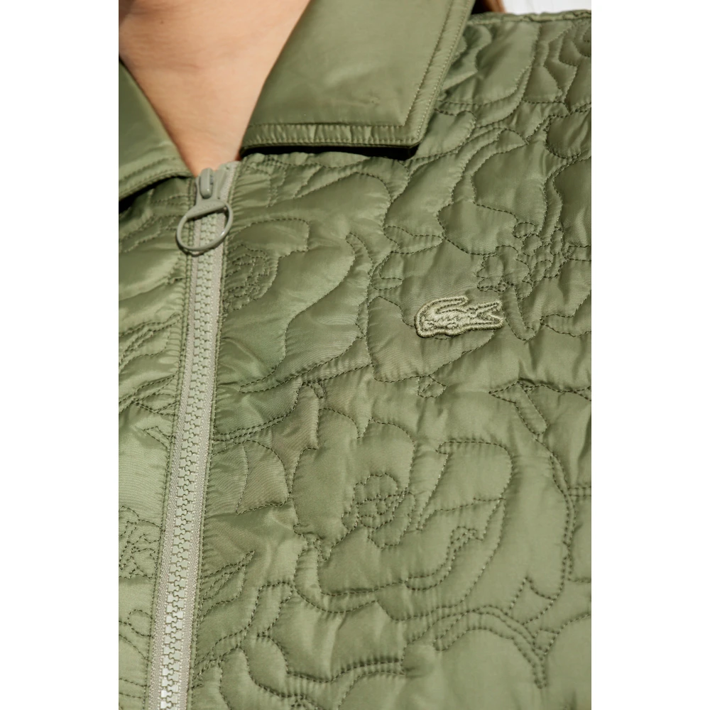 Lacoste Jas met geborduurd patroon Green Dames