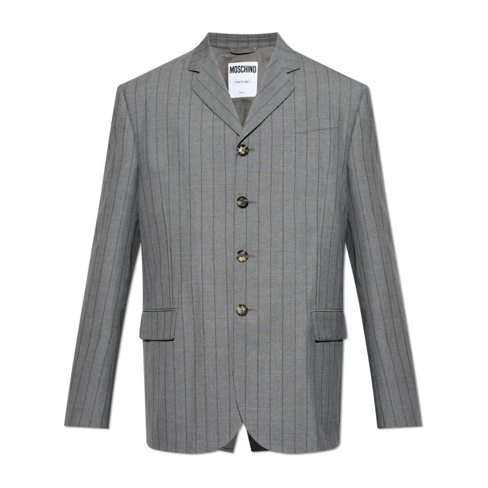 Moschino Wollen blazer Gray Heren