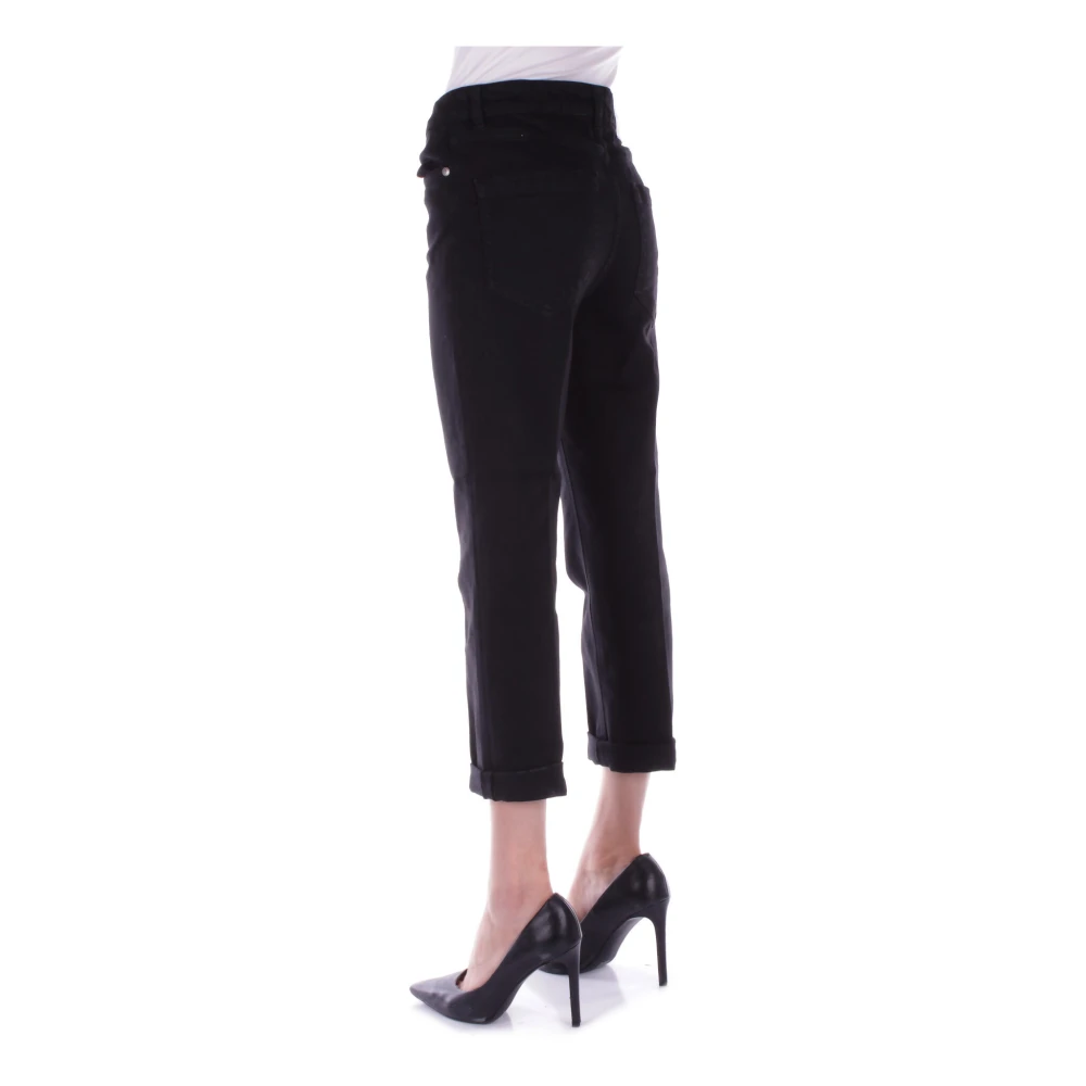 Dondup Zwarte Logo Jeans met Zakken Black Dames