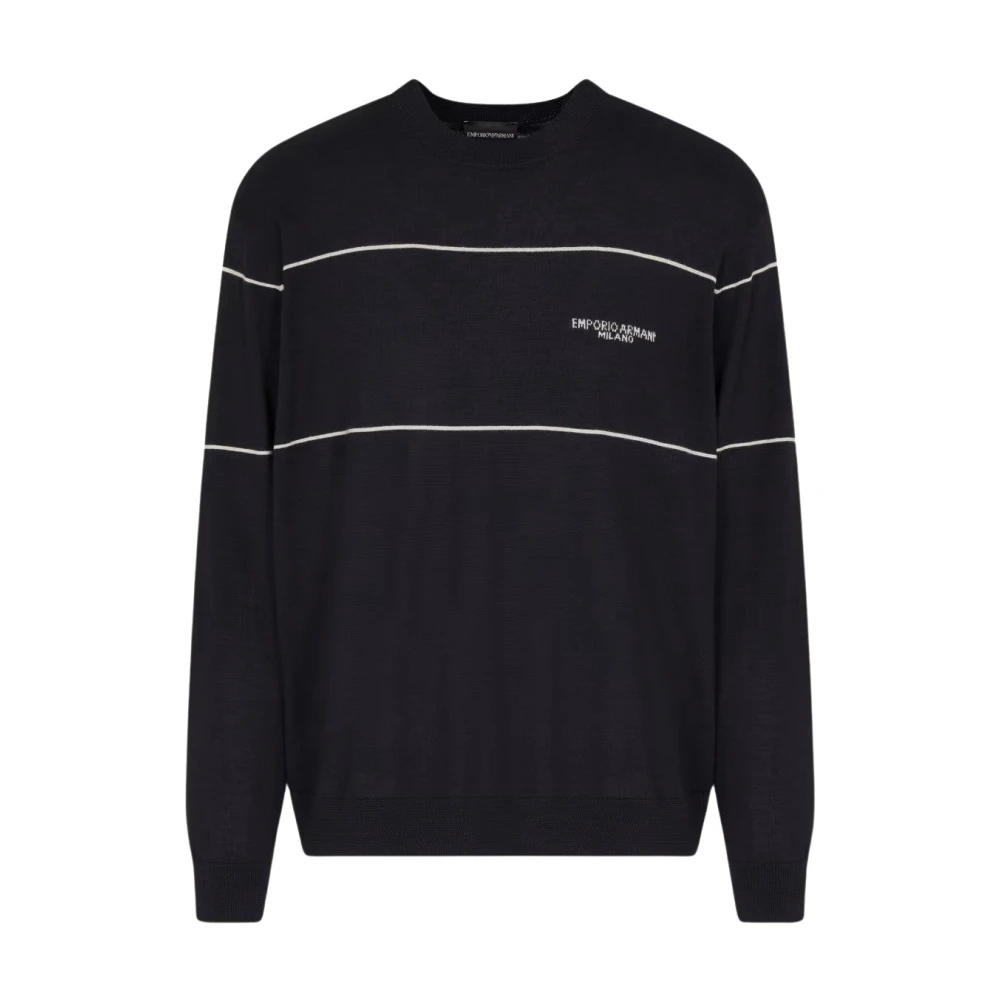 Emporio Armani Herren Blau Strickwaren, Mgröße: