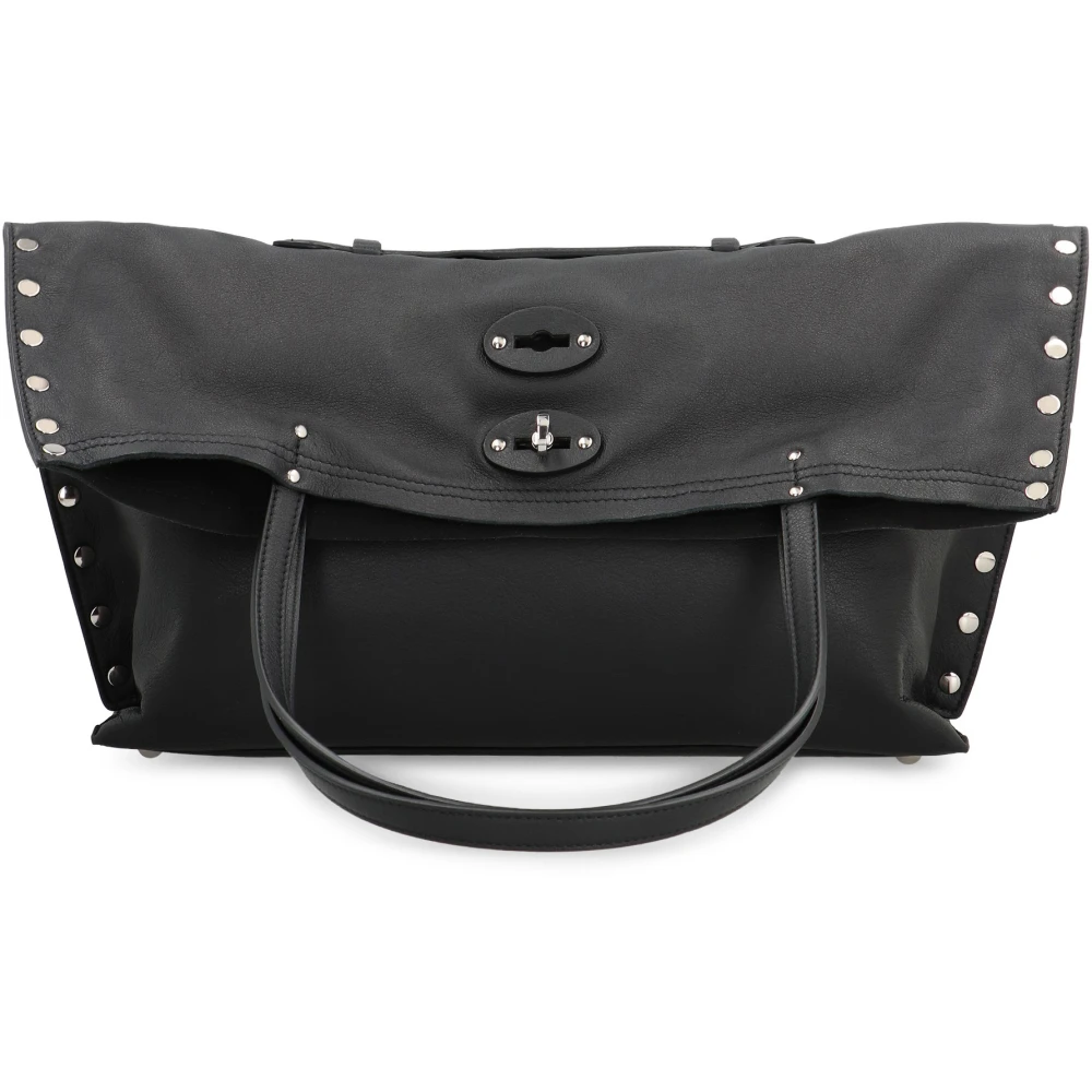 Zanellato Gestikte Leren Tote Tas Black Dames