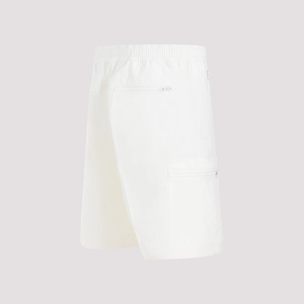 Stone Island Natuurlijke katoenen shorts met zakken White Heren