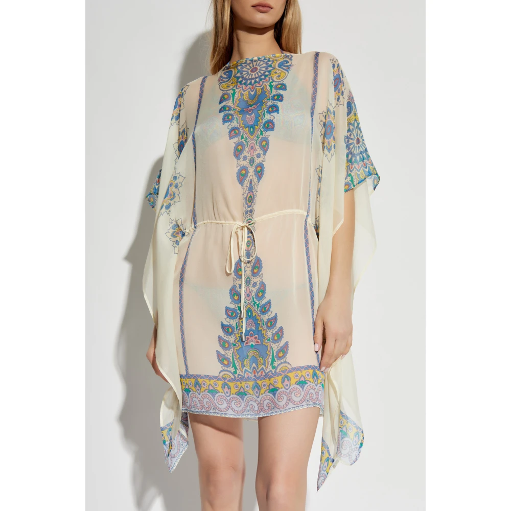 ETRO Zijden jurk Beige Dames