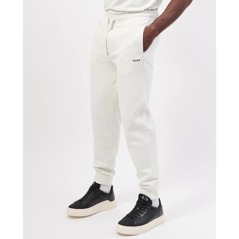 Hugo Boss Witte elastische bodemsweatpants White Heren