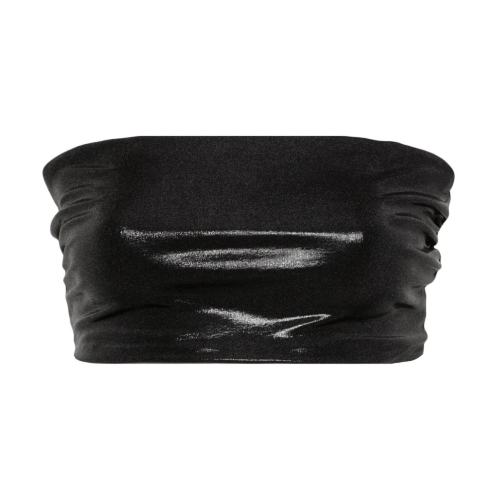 Norma Kamali Svart Bandeau Stil Kort Topp Black, Dam