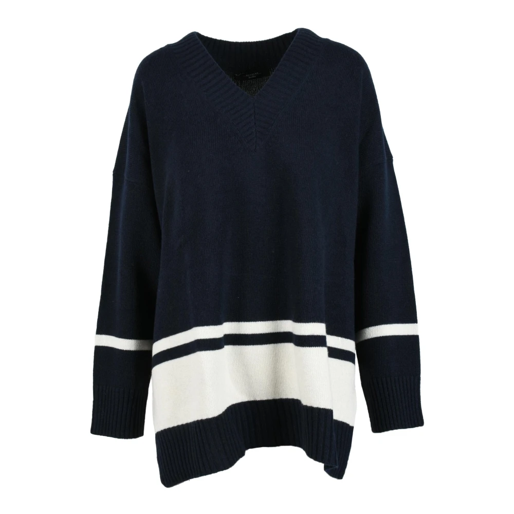 Max Mara Weekend Dames Wollen Trui Blue Dames