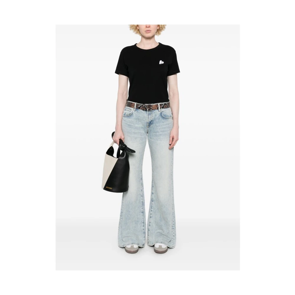 Zadig & Voltaire Zwart T-shirt met zijsplitten Black Dames