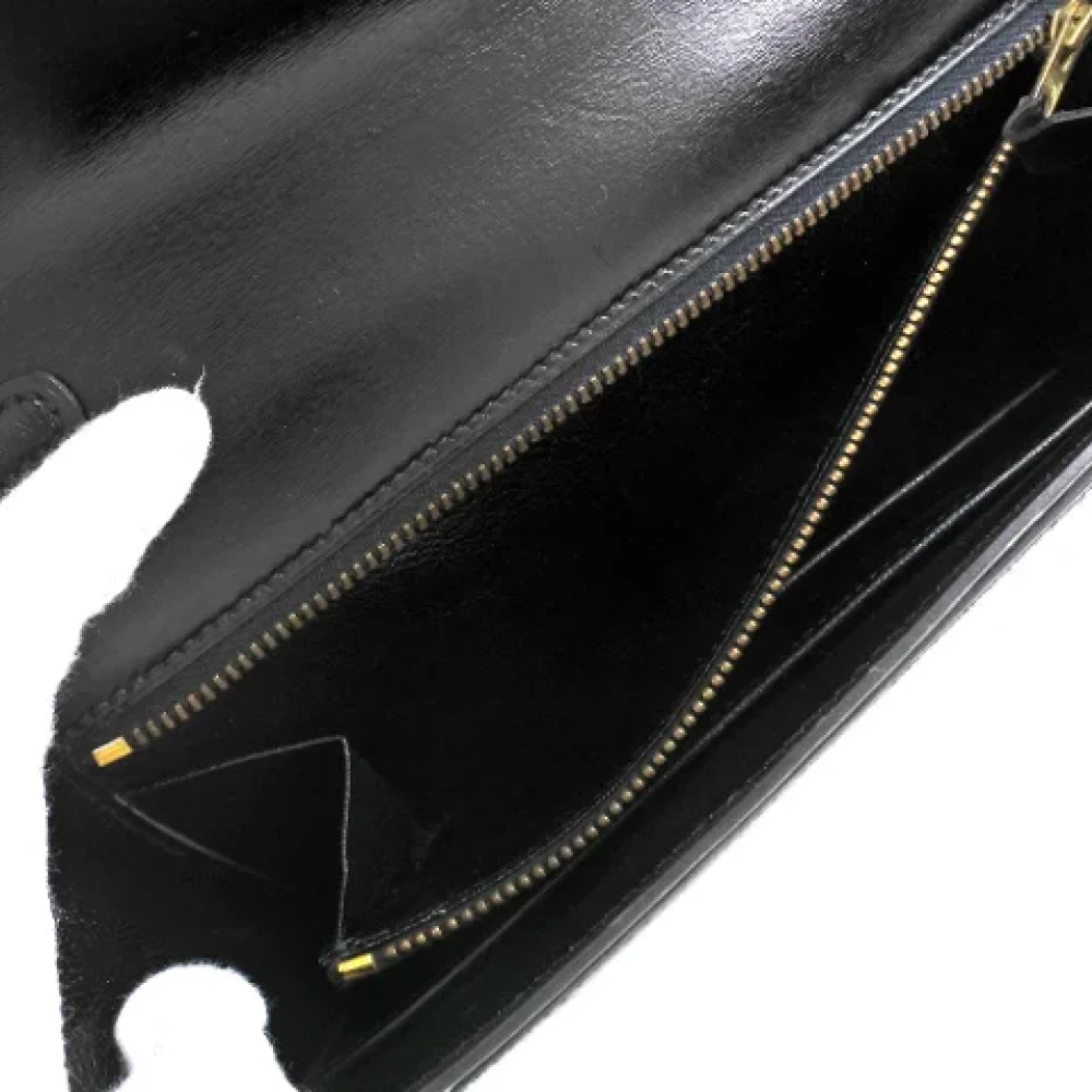 Hermès Vintage Pre-owned Leather shoulder-bags Black Dames