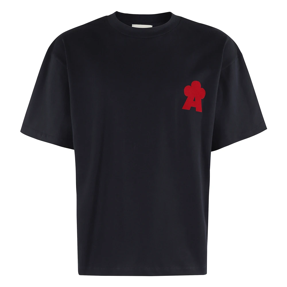 A Paper Kid Casual Katoenen T-shirt Blue Heren