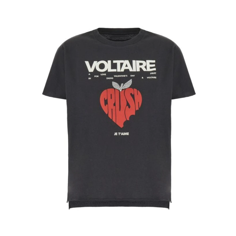 Zadig & Voltaire Katoenen T-shirt met Crush en Concert prints Black Dames