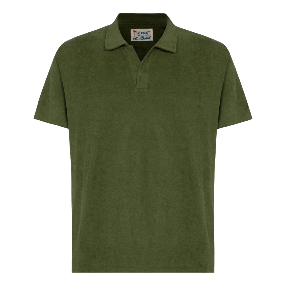 Mc2 Saint Barth Green Jeremy Jersey Terry Polo - Male - Polo Shirts - S - Tops
