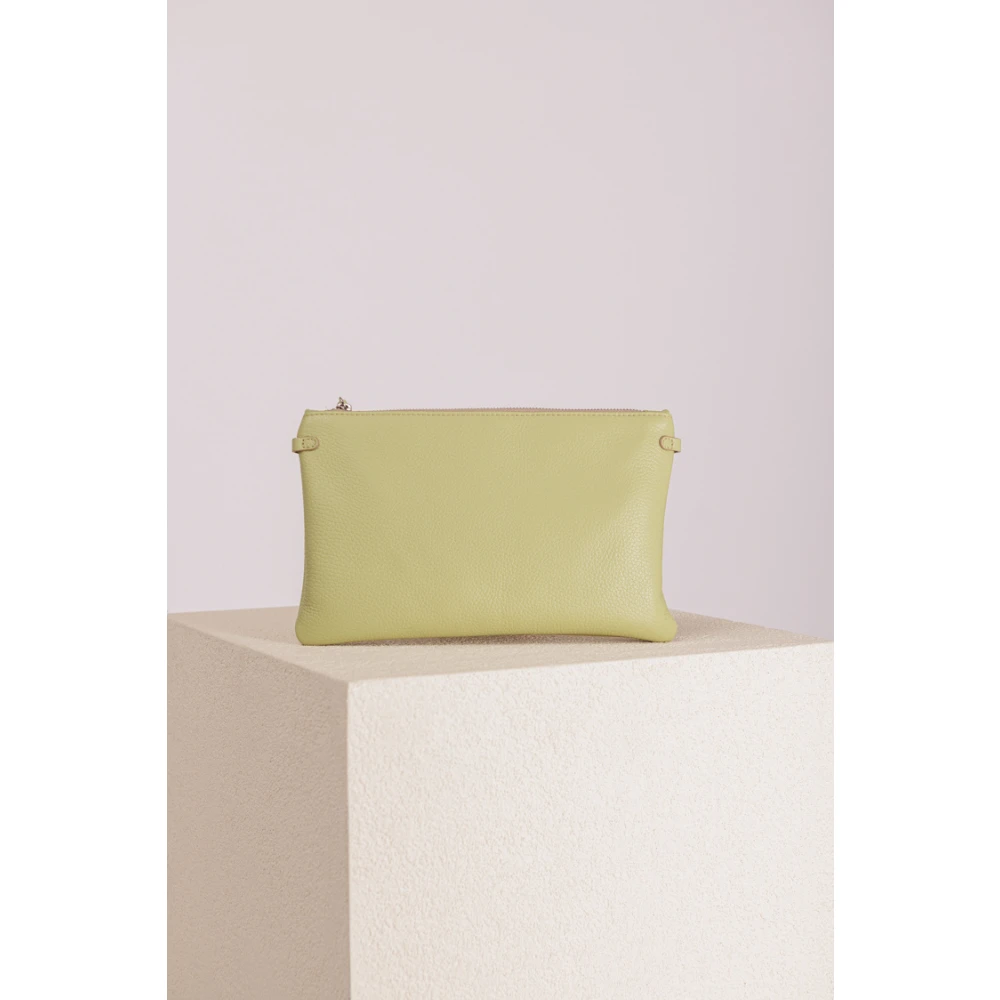 Gianni Chiarini Elegante Leren Clutch Tas Green Dames