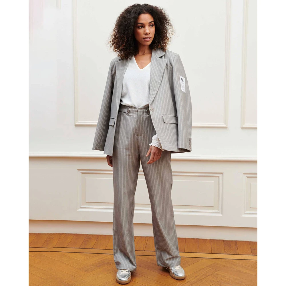 Lofty Manner Stijlvolle Liset Blazer Gray Dames