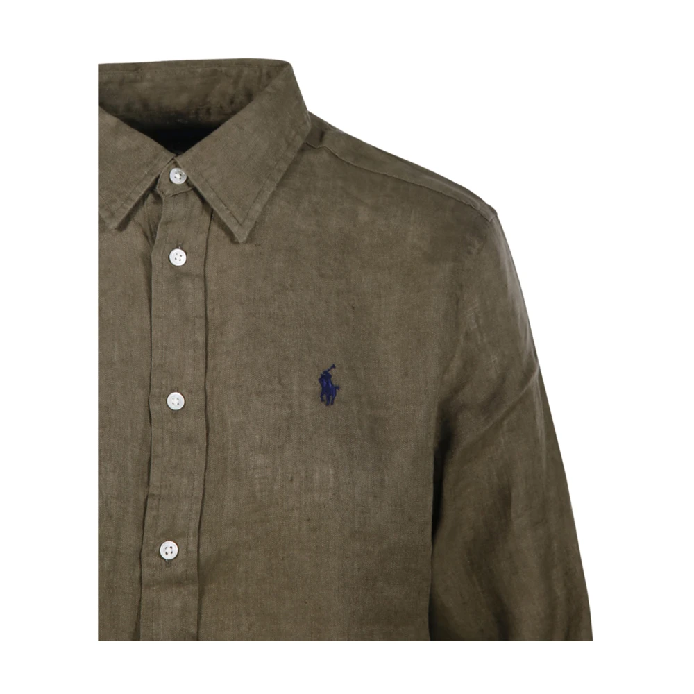 Ralph Lauren Langemouw Knopen Voor Shirt Green Dames