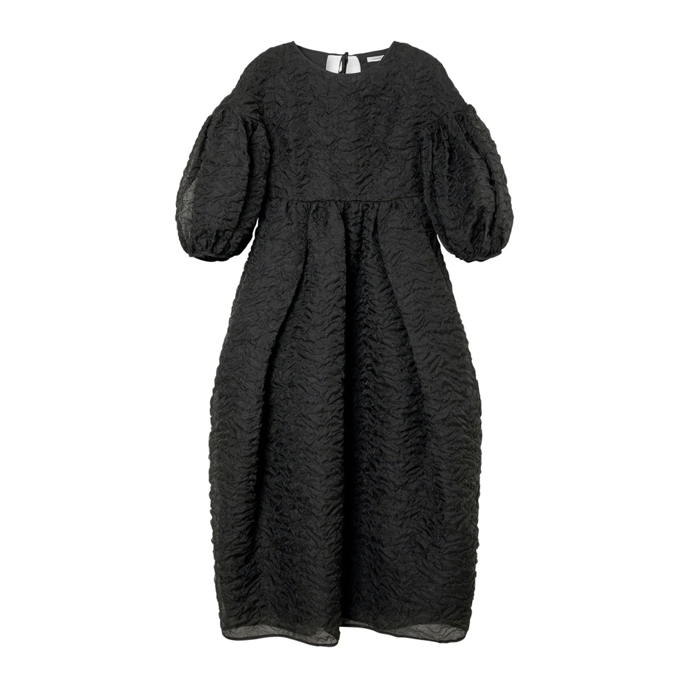 Cecilie Bahnsen Women's Black Puff-Sleeve Dress