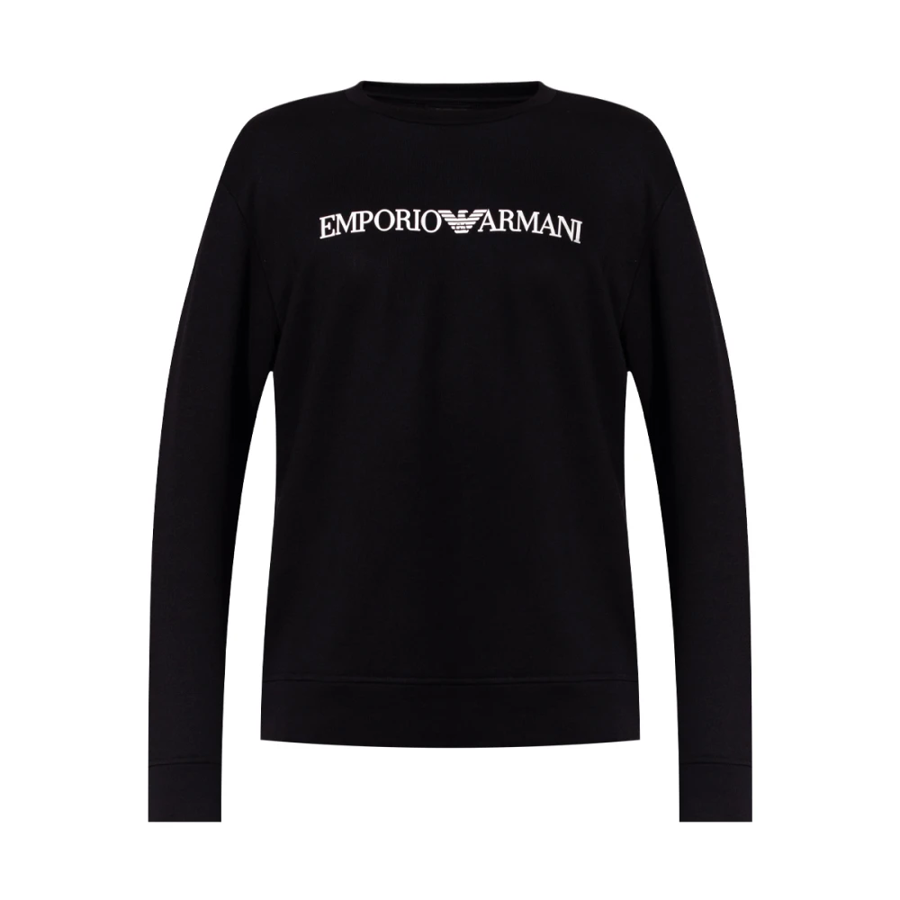 Emporio Armani Homme Noir Sweatshirts Et Sweats À Capuche, Taille: M Sweat-Shirt Avec Logo