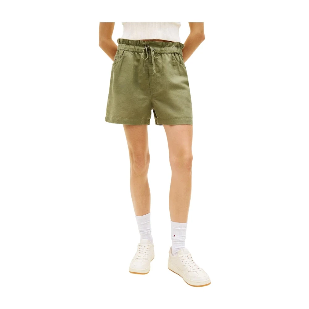 Tommy Hilfiger Women's Green Short Shorts - Casual Shorts - M - Shorts