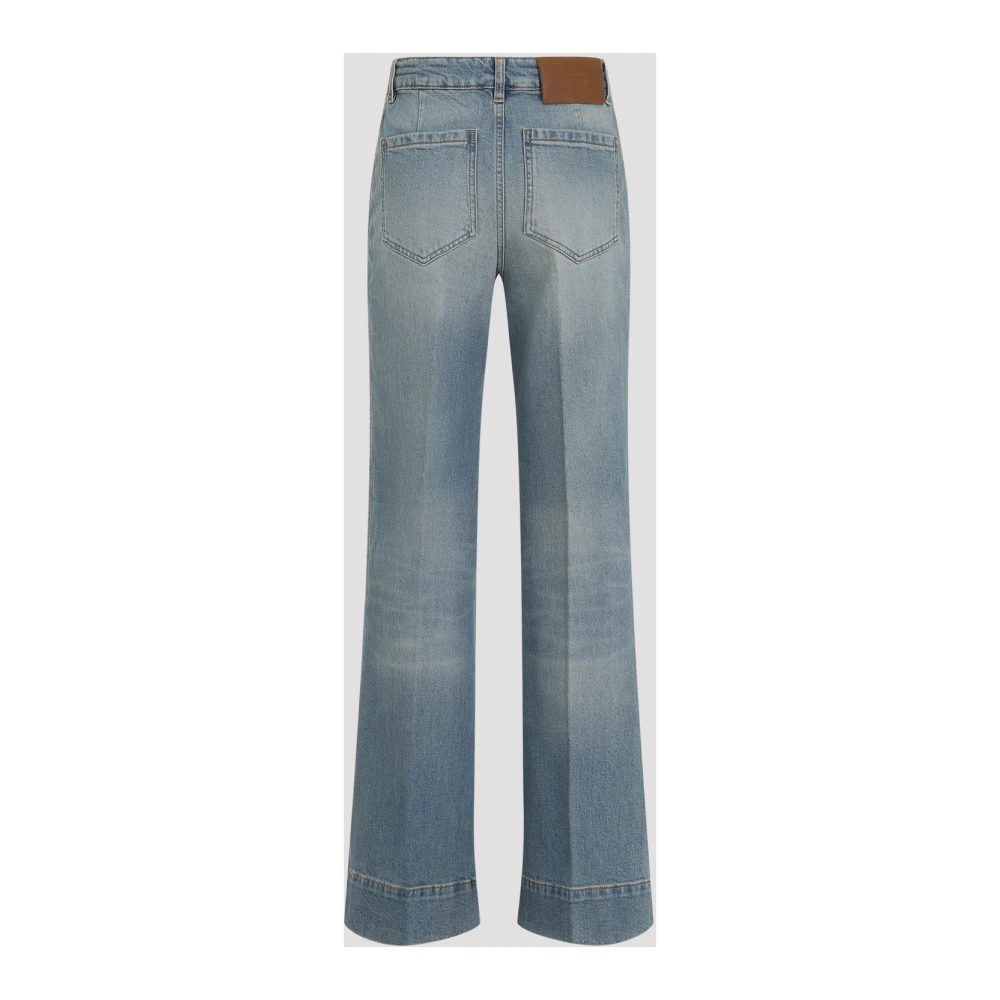 Victoria Beckham Blauwe Wijde Jeans voor Vrouwen Blue Dames