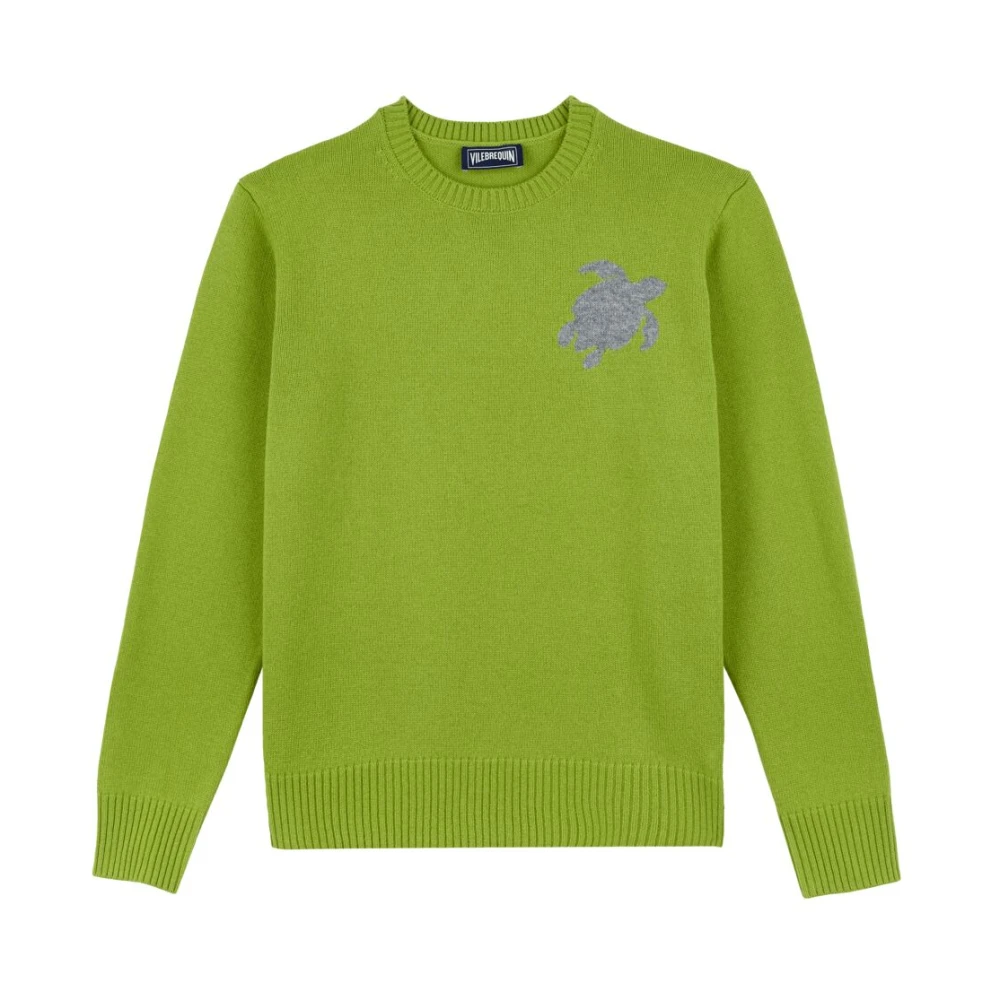 Vilebrequin Herr ull och kaschmir sköldpaddsweater Green, Herr