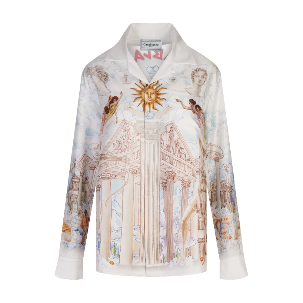 Casablanca Witte Kennistempel Linnen Shirt Multicolor Dames