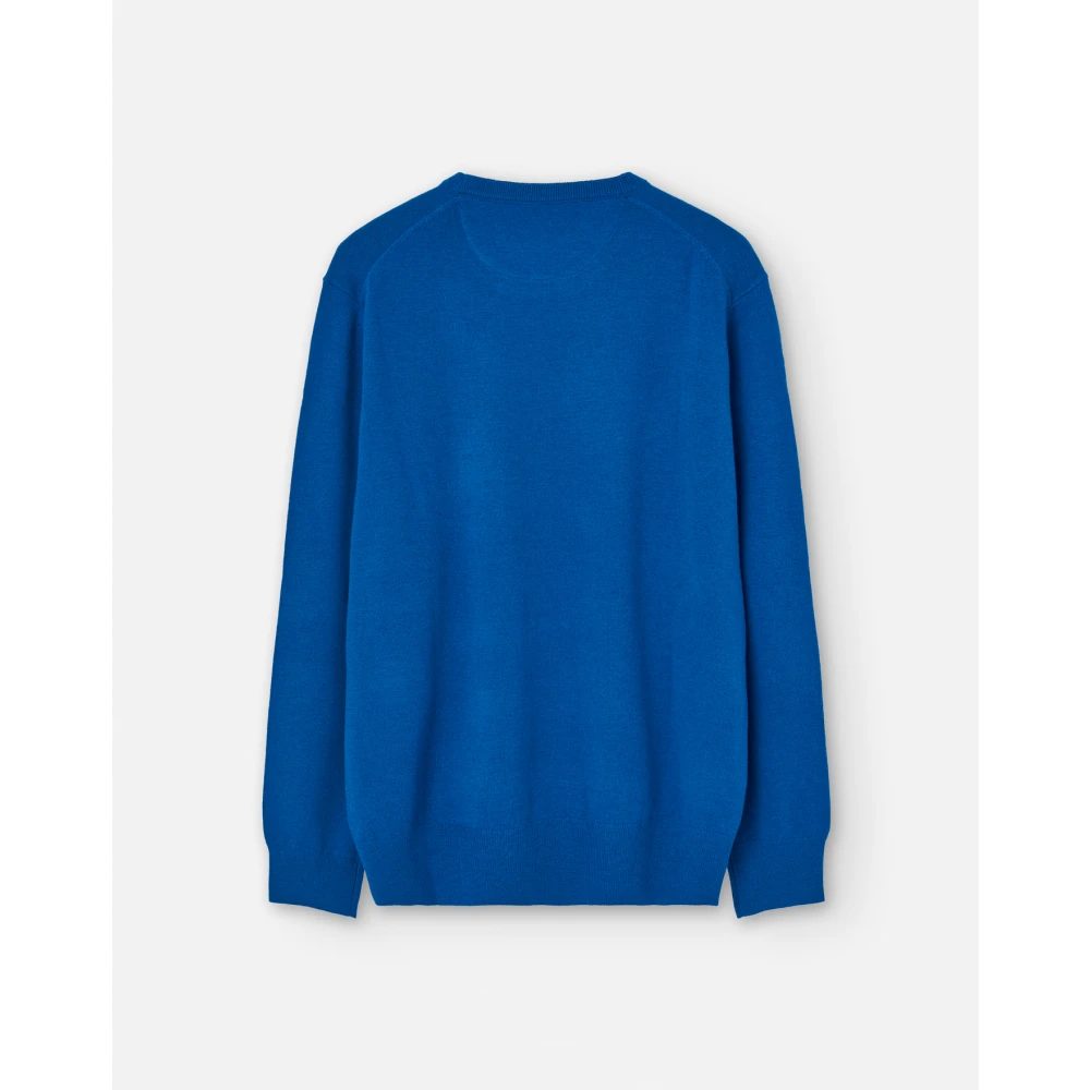 MC2 Saint Barth Blauw Logo Jersey Sweaters Blue Heren