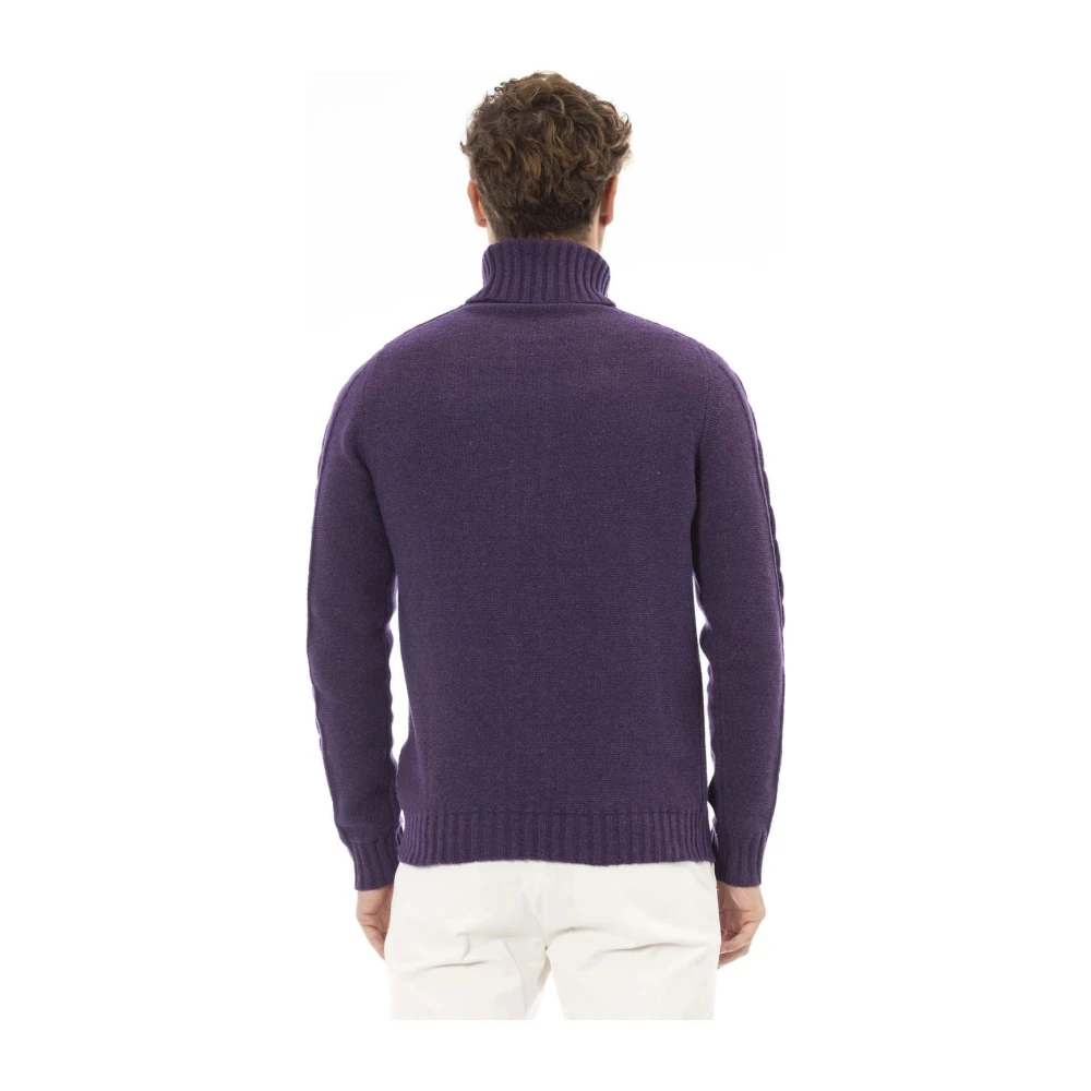 Alpha Studio Trui Lange Mouw Regular Fit Purple Heren