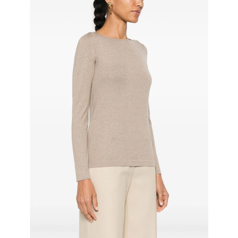 BRUNELLO CUCINELLI Casual Katoenen Jersey T-shirt Beige Dames