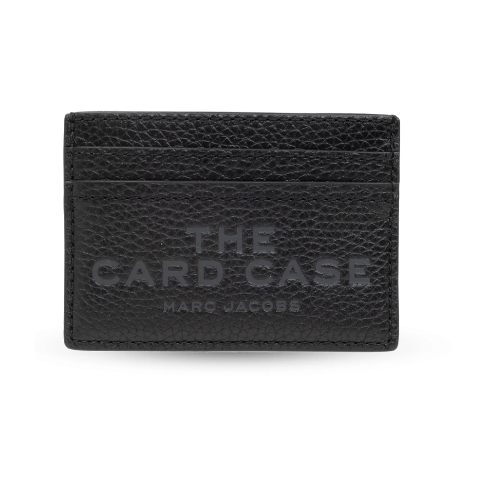 Marc Jacobs Minimalistische Leren Kaarthouder Black Dames