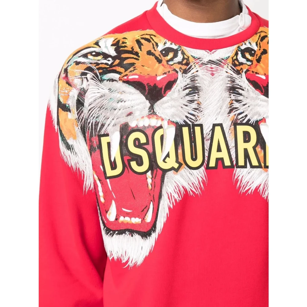 Dsquared2 Stijlvolle Sweatshirt Truien Breiwerk Red Heren