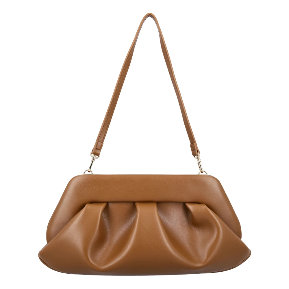 THEMOIRè Karamel Vegan Leren Clutch Handtas Brown Dames