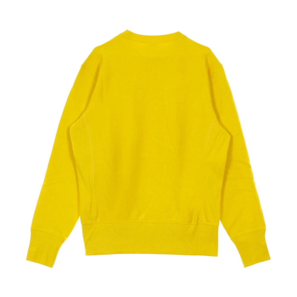 Champion Gele Crewneck Sweatshirt Reverse Weave Yellow Heren