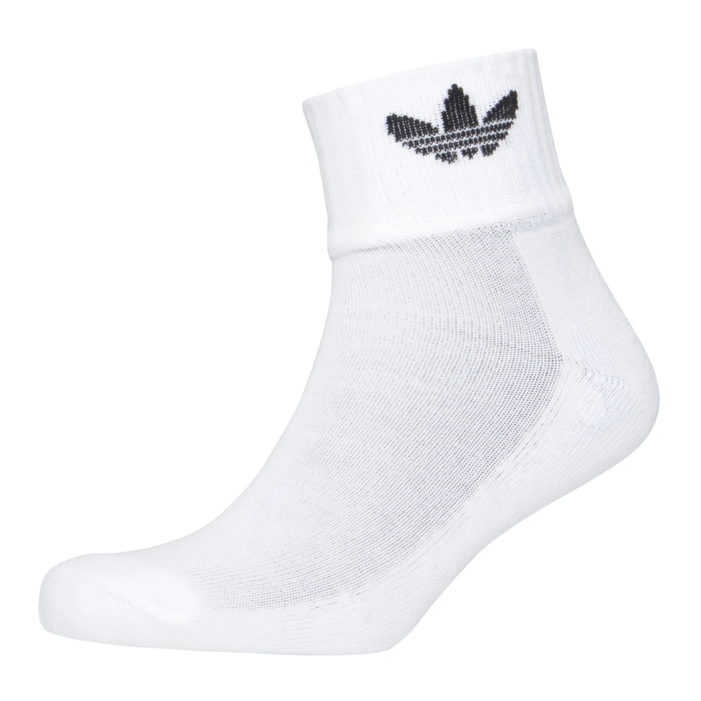 Adidas Originals Unisex Bianco - Confezione Da 3 Paia Di Calzini Alla Caviglia Bianchi - Immagine 5