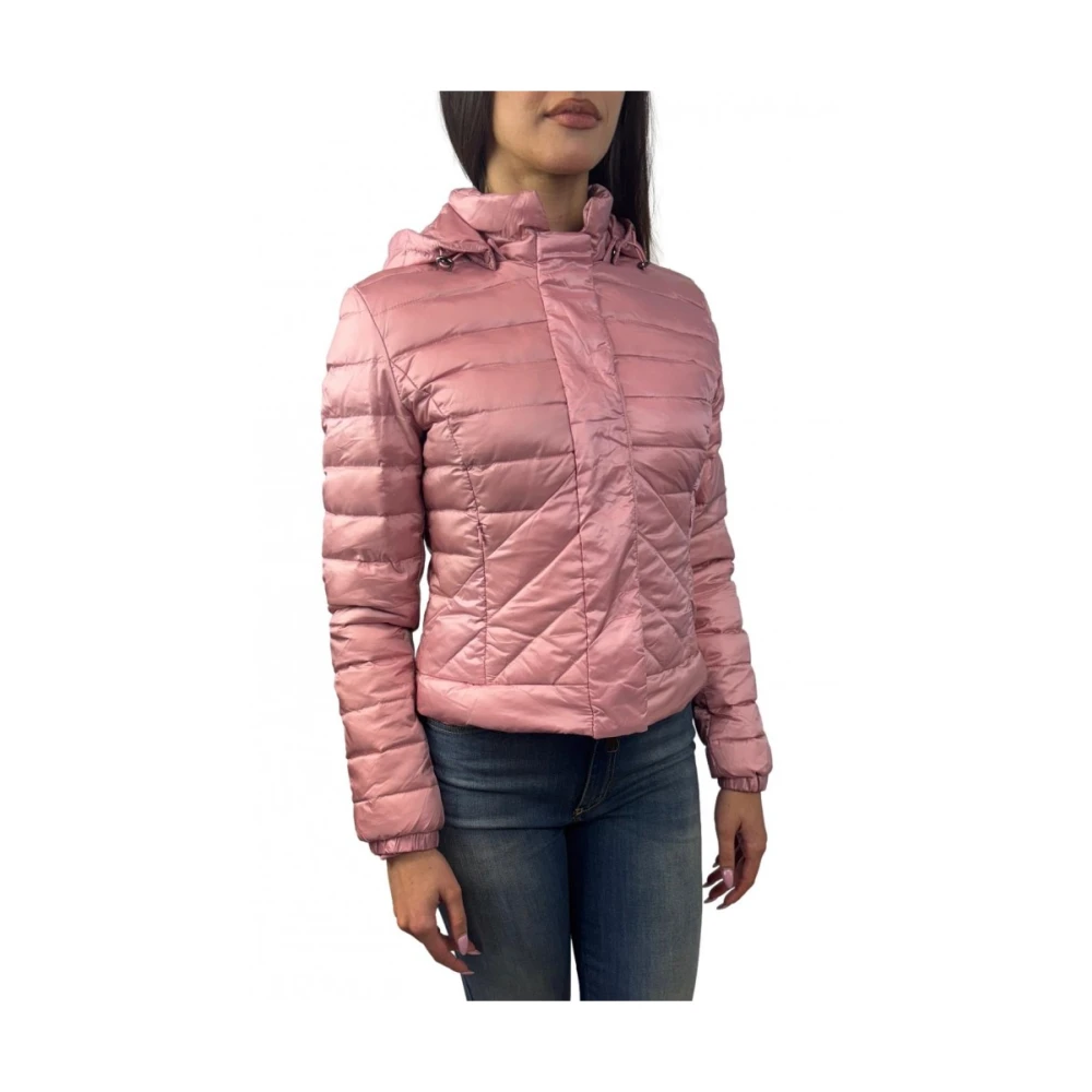 19v69 Italia Roze jas met afneembare capuchon Pink Dames