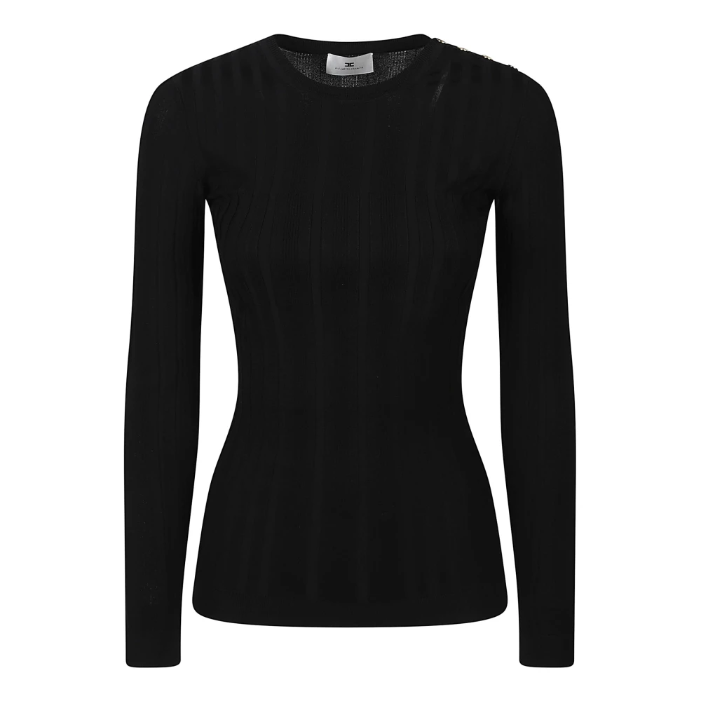 Elisabetta Franchi Gebreide Trui Black Dames