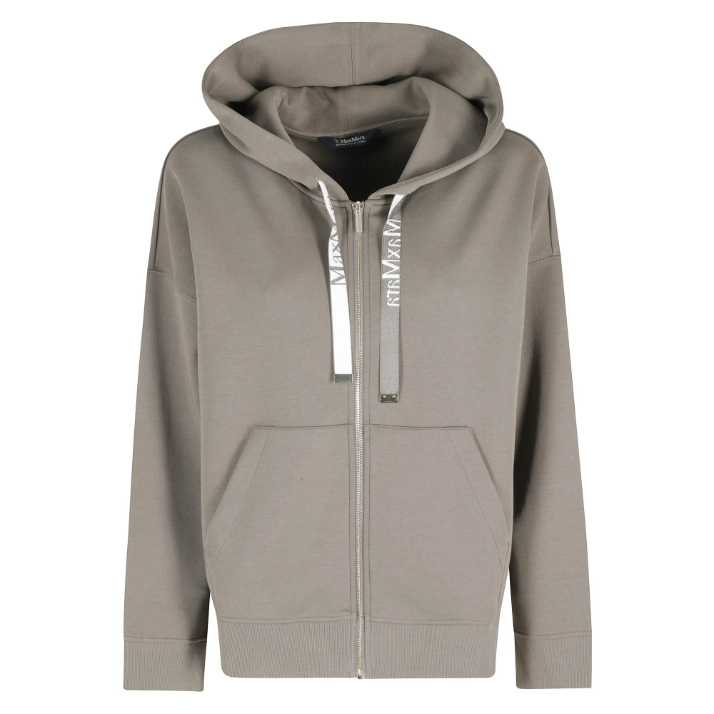 Max Mara Women's Green Zip-Throughs, Xs, Jour Sweatshirt